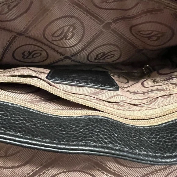 ⭐️SOLD⭐️ Black 🖤 Brighton Leather & Croc 🐊 print shoulder bag 💖 - Picture 8 of 14